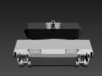 US Battle Tank Low-poly 3D model