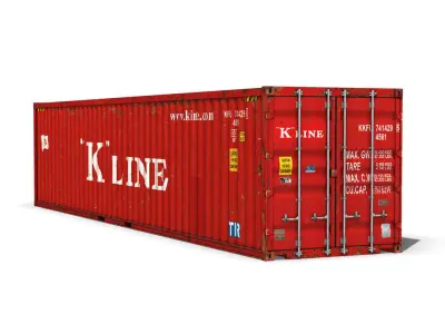 40ft Shipping Container - K Line 3D model