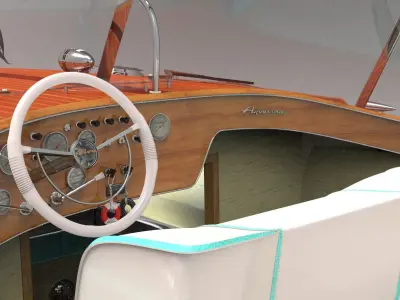 Riva Aquarama 1960 Wooden Speedboat  - Detailed 3D model