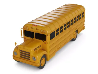 School Bus 3D model 3