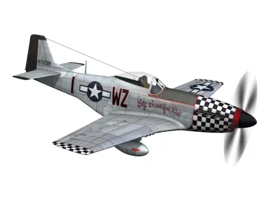 North American P-51D Mustang - Big Beautiful Doll 3D model