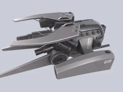Unmanned Scifi Drone Low-poly 3D model by Anima-Z