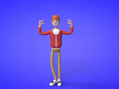 NFT CHarater riggd Low-poly 3D model