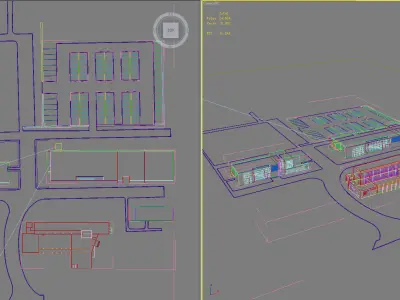 Architecture modern house 3D model