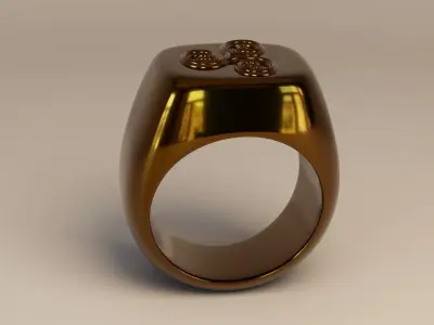 Celtic Signet Ring - Elegance and Tradition United 3D print model
