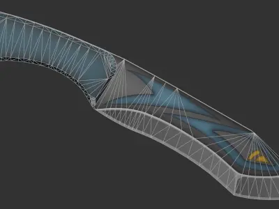 Stylized knife Low-poly 3D model purchase