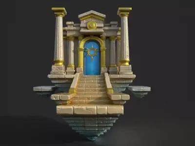 Temple of Radiance Low-poly 3D model