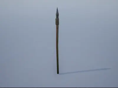 Lowpoly Primitive Stone Weapons Low-poly 3D model