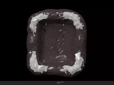 Stylized Frozen Ancient Arctic Grave Game Ready - AI Low-poly 3D model