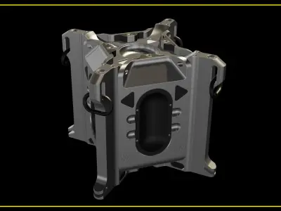 6 SciFi Crates 3D model