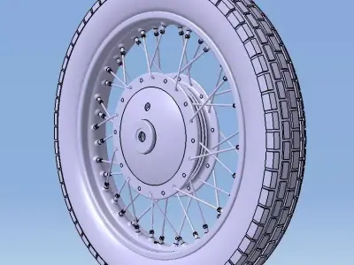 Wheel motorcycle K-650  MT-9 MT-10 Dnepr-11 Dnepr-12 19inch 3D model