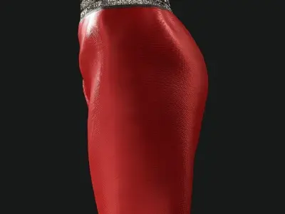 Boxing Gloves - Red Low-poly 3D model