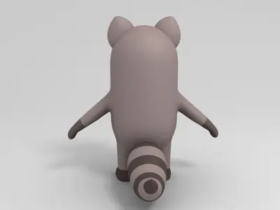 Cartoon Raccoon 3D model