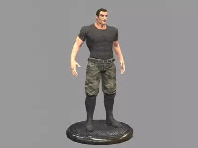 Thug Soldier Low-poly 3D model