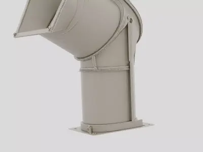 Industrial Factory Bulk Material Chute for 3D print 3D model