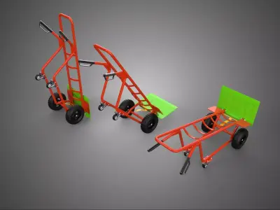 HEAVY DUTY HAND TRUCK CART FORK HANDTRUCK PALLET JACK PLATFORM 4 3D model