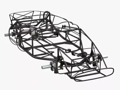 Car Chassis Frame 1 Low-poly 3D model