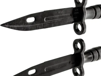 knife 2 two military knives Low-poly 3D model