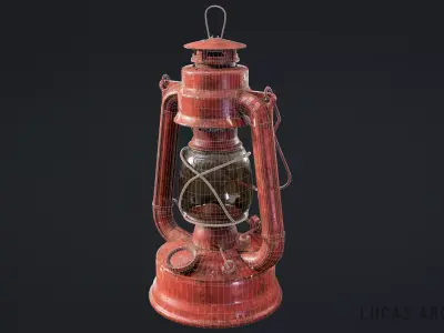OIl Lantern Low-poly 3D model buy