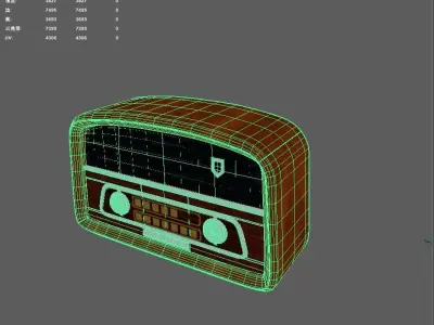 radio Low-poly 3D model purchase