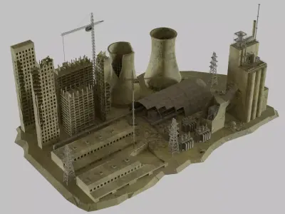 Abandoned power station 3D model
