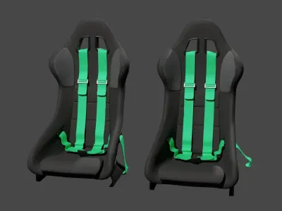 racing car seat 3D model