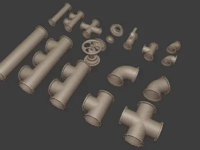 Pipes pack 3D model purchase