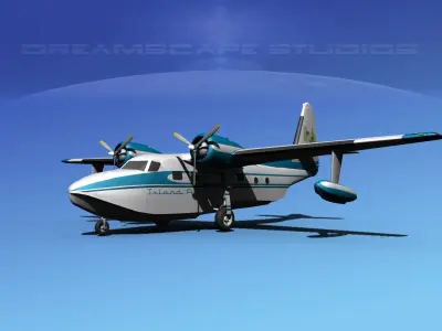 Grumman G-73 Mallard Island Air 3D model