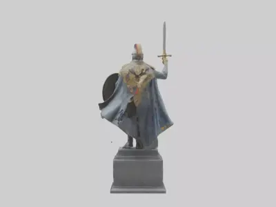 Brave General Statue model 3D model