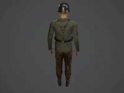SS Soldier Low-poly 3D model
