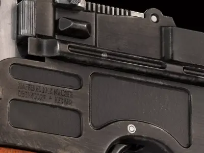 Mauser Pistol Low-poly 3D model