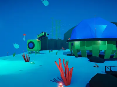 Underwater Laboratory Low-poly 3D model