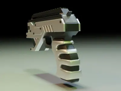 Sci-fi Pistol  Low-poly 3D model