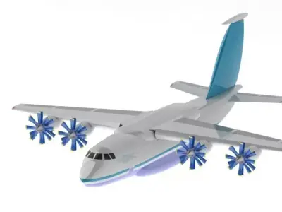 Antonov An-70 aircraft 3D model
