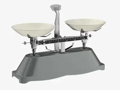 Lab Mechanical Balance Scale 3D model