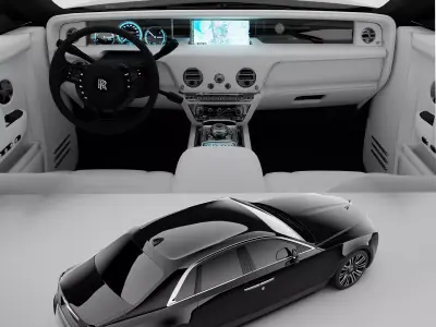  2021 Rolls-Royce Ghost With Inteiror 3D model