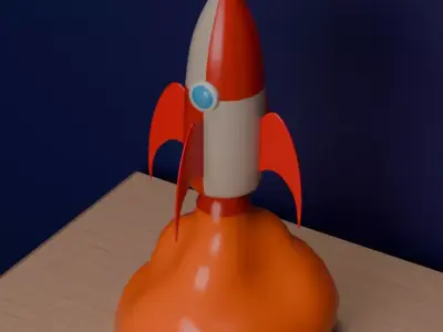 Toy Rocket Decor Piece Free 3D model