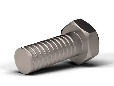 Hex Bolt Low-poly 3D model by orhanyucesoy - Low-poly
