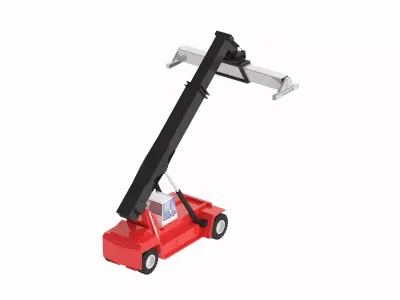 Container Reach Stacker DRT450 Simplified Low-poly 3D model