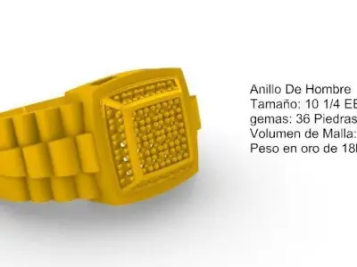 Anillo De Hombre Reloj Ring Man Watch SM 3D print model