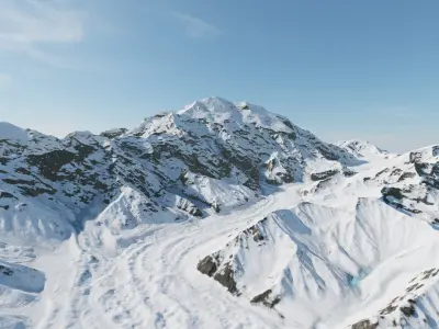 Mount Denali 8k PBR terrain 3D model