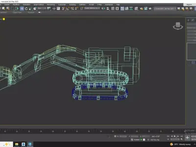 Excavator Construction PC4000 Simplified Low-poly 3D model