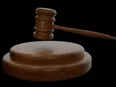 Hammer wooden gavel Free 3D model