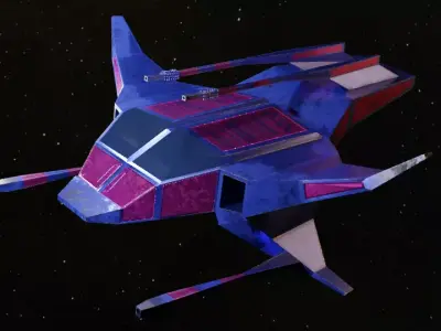 SC1 Victory Space Fighter Low-poly 3D model Low-poly 3D model