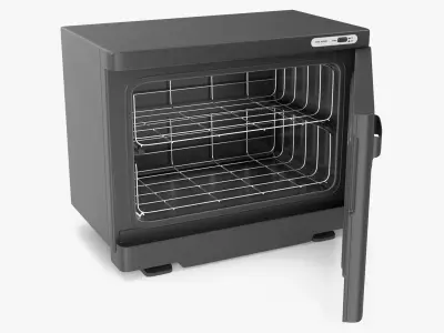 Towel Heater Sterilizer Cabinet Black 3D model