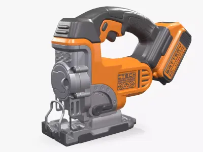 Jigsaw Battery Powered Low-poly 3D model