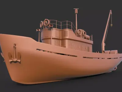 Ship Fishing mk2 3D print model