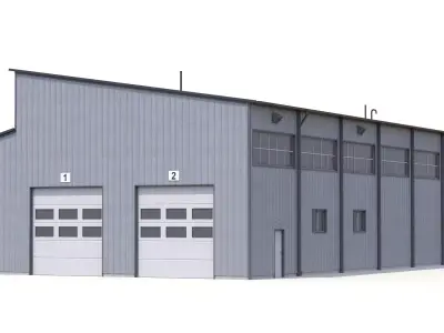 Industrial Building 49 PBR Low-poly 3D model