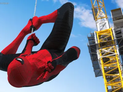  Spider Man Hanging Pose 