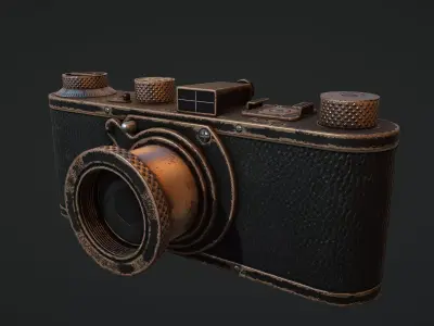 Game Ready - Leica Vintage Camera Low-poly 3D model
